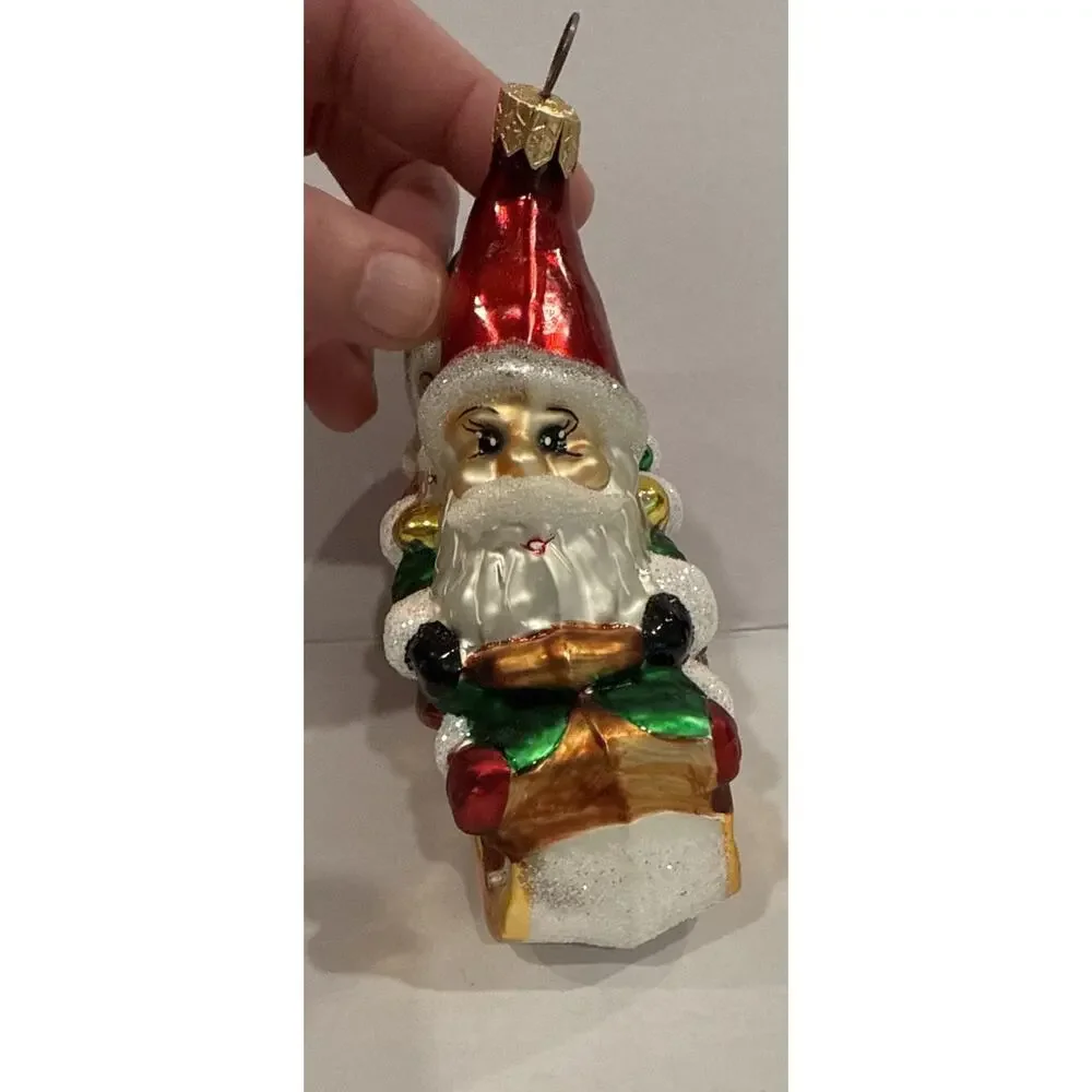 VTG‎ Christopher Radko BOB SQUAD Elf Gnome Sledding Winter Ornament 97-248-0
